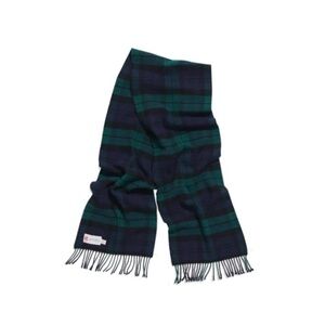 Faherty Brand Blackwash Holiday Plaid Alpaca Scarf